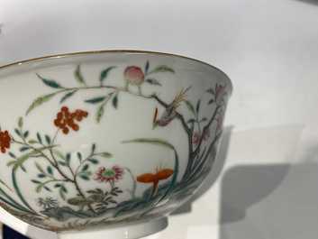 A Chinese famille rose 'peach blossom' bowl, Guangxu mark and of the period